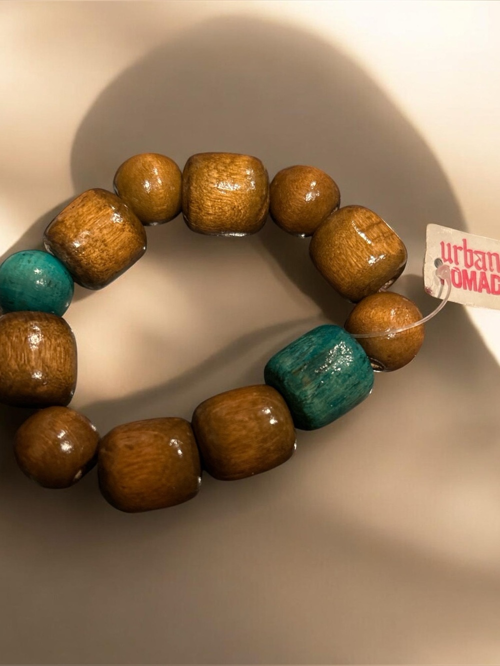 Wood Bead Stretch Bracelet by Urban Nomad-New